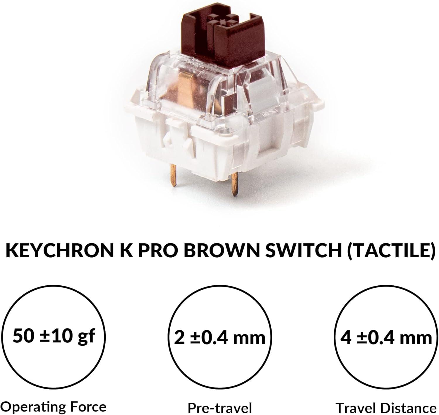 imageKeychron V1 75 Wired Mechanical Keyboard QMKVIA Programmable Hotswappable K Pro Brown Switches Compatible with Mac Windows Linux Carbon BlackHotswap Keychron K Pro Brown Switch