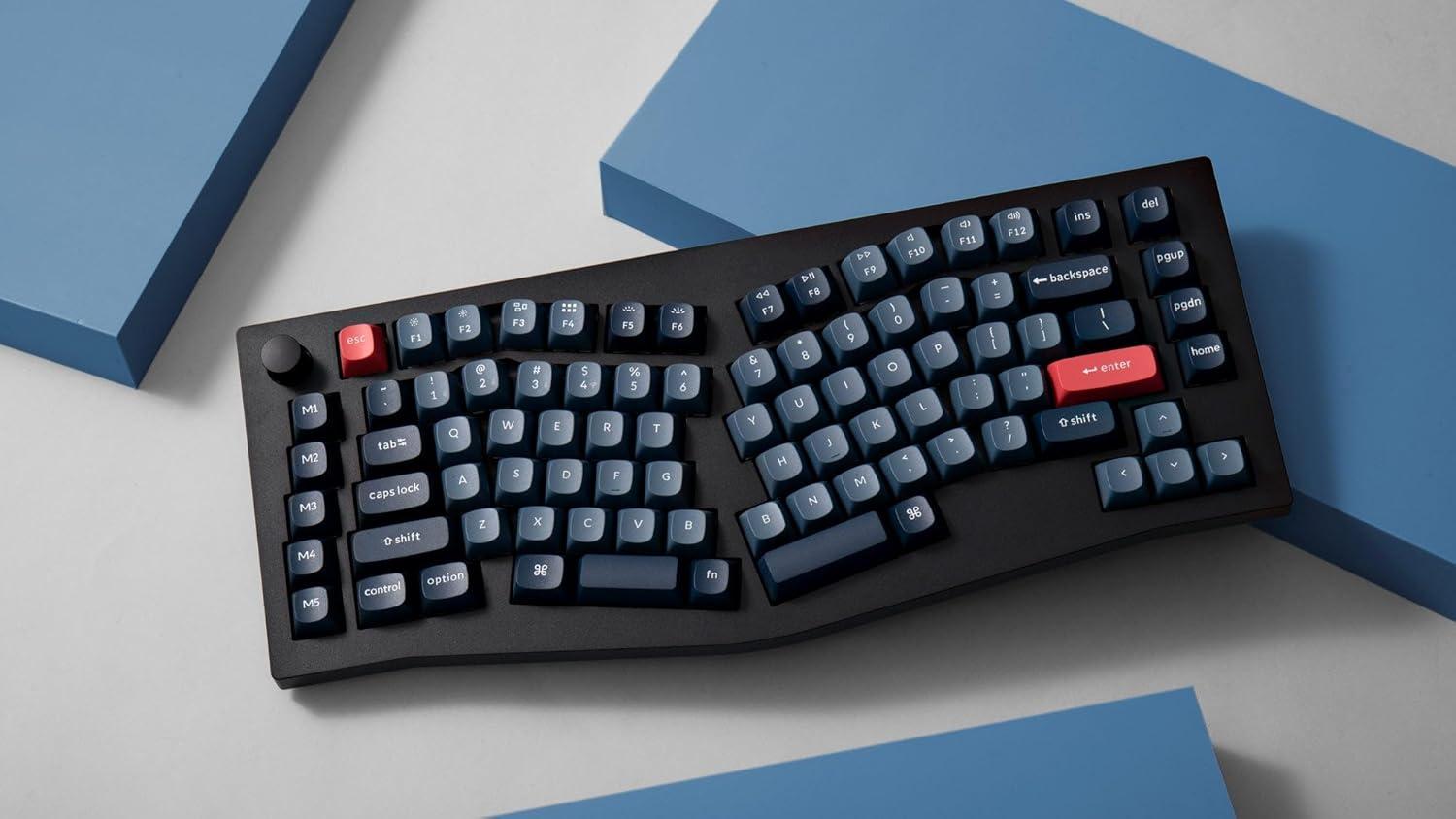 imageKeychron V10 Max Ergonomic Wireless Mechanical Keyboard QMKVIA Custom RGB Gaming Keyboard 75 88 Hot Swappable Keys 3 Modes Bluetooth 24Ghz USBC with OSA PBT Keycaps ampamp Knob for MacOS ampamp Windows