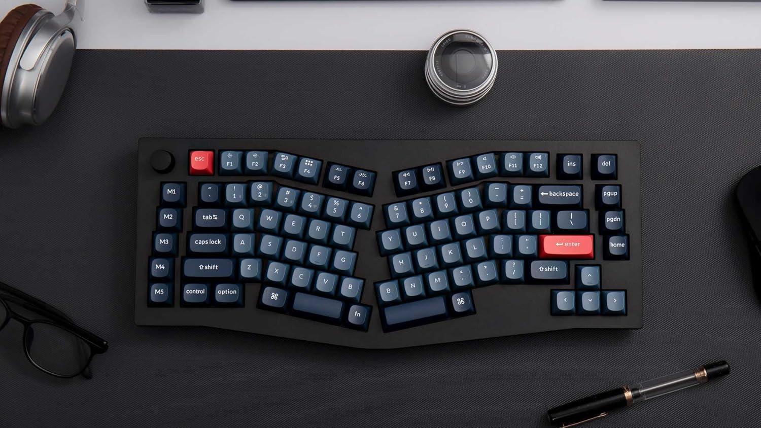 imageKeychron V10 Max Ergonomic Wireless Mechanical Keyboard QMKVIA Custom RGB Gaming Keyboard 75 88 Hot Swappable Keys 3 Modes Bluetooth 24Ghz USBC with OSA PBT Keycaps ampamp Knob for MacOS ampamp Windows