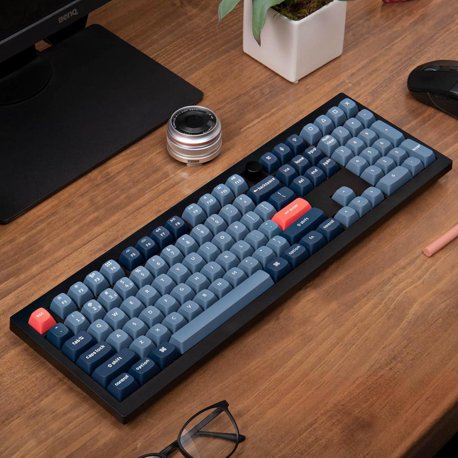 imageKeychron V6 Max Wireless Custom Mechanical Keyboard 24 GHz Bluetooth QMK FullSize Layout RGB with Hotswappable Gateron Brown Switch Compatible with Mac Windows LinuxHotswap Gateron Jupiter Red Switch