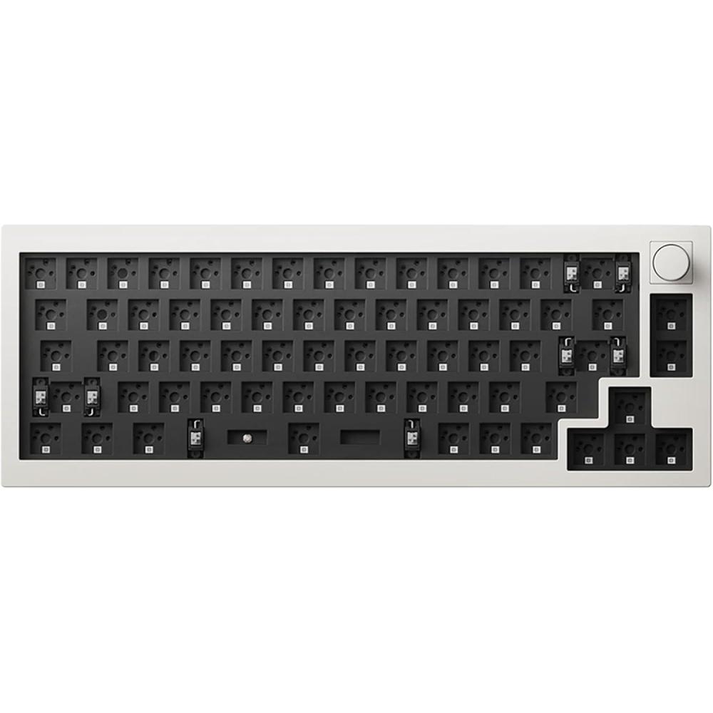 imageKeychron Q2 Max 65 Compact Custom Mechanical Gaming Keyboard Kit 24 GHzBluetooth 51Wired with QMKVIA Programmable Knob RGB Aluminum Barebones Keyboard for Mac Windows Linux  BlackWhite