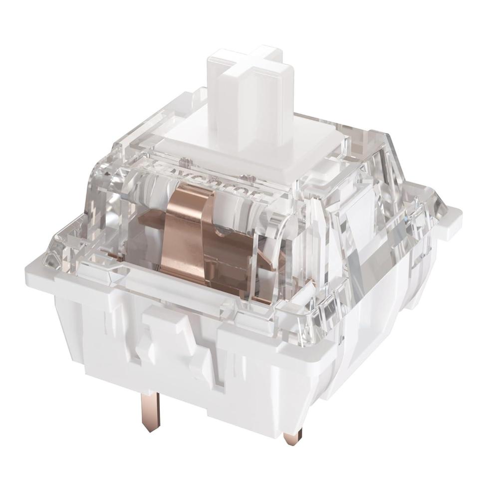 imageKeychron Silent K Pro Red Mechanical Switches 110PCS Quiet Linear 45gf Factory PreLubed SMDLED Compatible 3Pin HotSwappable Smooth Typing for Gaming ampamp OfficeWhite 38gf