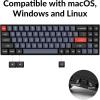 Keychron K14 Pro Wireless Custom Mechanical Keyboard, 70% QMK/VIA Programmable Bluetooth/Wired White Backlight, Hot-swappable K Pro Brown Switch – for Mac Windows Linux(Brown Switch)