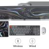 Keychron K4 96% Layout 100 Keys Wireless Bluetooth 5.1/Wired USB Mechanical Gaming Keyboard with Gateron G Pro Brown Switch White LED Backlight N-Key Rollover for Mac Windows PC-Version 2(Keychron Super Red Switch)