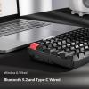 Keychron K4 96% Layout 100 Keys Wireless Bluetooth 5.1/Wired USB Mechanical Gaming Keyboard with Gateron G Pro Brown Switch White LED Backlight N-Key Rollover for Mac Windows PC-Version 2(Hot-swappable Keychron Super Red Switch)