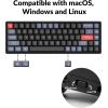 Keychron K6 Pro Wireless Custom Mechanical Keyboard, QMK/Launcher Programmable Macro, Hot-Swappable Keychron K Pro Brown Switch, 65% Layout Aluminum RGB Backlit Office Keyboard for Mac Windows Linux(RGB Backlight Aluminum Frame B)