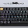Keychron KJ1 Low Profile Wireless Mechanical Keyboard – 75% Layout Red Switch, QMK RGB Backlit, 2.4G/Bluetooth/USB-C, Double-Shot PBT Keycaps, 2000mAh Battery, Mac/Win/Linux Compatible – Black(Black – Banana Switch)
