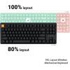 Keychron KJ4 Wireless Custom Mechanical Keyboard, 2.4 GHz Bluetooth QMK 80% Layout RGB, Hot-swappable Banana Switch Compatible with Mac Windows Linux, 3750mAh Fast Charge Battery for Gaming – Black(Black – Red Switch)