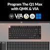 Keychron Q1 Max RGB QMK/VIA Custom Mechanical Keyboard, Hot-Swappable Full Metal Programmable Knob with Gateron Jupiter Red Switch, 2.4 GHz/Bluetooth/Wired Gaming Keyboard for Mac Windows Linux(Red Switch)