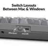 Keychron Q10 Wired Custom Mechanical Keyboard Knob Version, 75% Alice Layout QMK/VIA Programmable Macro with Hot-swappable Gateron G Pro Brown Switch Compatible with Mac Windows Linux (Grey)
