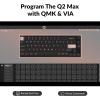Keychron Q2 Max Wireless Custom Mechanical Gaming Keyboard, QMK/VIA Programmable Knob 2.4 GHz/Bluetooth 5.1/Wired, 65% Compact RGB Hot-Swap with Gateron Brown Switch for Mac Windows Linux – White(Gateron Jupiter Brown Switch-White)