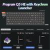 Keychron Q5 HE QMK Wireless Custom Mechanical Keyboard with Knob, 2.4 GHz/Bluetooth/Wired 96% Layout Hot-Swappable Programmable RGB Backlit Gateron Magnetic Switches for Mac Windows, Shell White(Carbon Black)