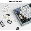 Keychron Q5 Pro QMK/VIA Wireless Custom Mechanical Keyboard, 96% Layout with Programmable Knob, KSA Double-Shot PBT Keycaps with Hot-swappable K Pro Red Switch for Mac Windows Linux – Gray(Hot-swappable K Pro Banana Switch)