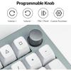 Keychron Q5 Pro QMK/VIA Wireless Custom Mechanical Keyboard, 96% Layout with Programmable Knob, KSA Double-Shot PBT Keycaps with Hot-swappable K Pro Red Switch for Mac Windows Linux – Gray(Hot-swappable K Pro Brown Switch)