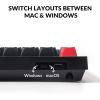 Keychron V1 75% Wired Mechanical Keyboard, QMK/VIA Programmable, Hot-swappable K Pro Brown Switches, Compatible with Mac Windows Linux – Carbon Black(Hot-swap Keychron K Pro Red Switch)