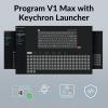 Keychron V1 Max 75% RGB Custom Mechanical Keyboard, 2.4Ghz/Bluetooth 5.1/Wired QMK/VIA Programmable Macro, Hot-Swappable Gateron Jupiter Red Switch Gasket Mount for Mac Windows Linux(Gateron Jupiter Red Switch)
