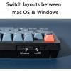 Keychron V6 Max Fullsize Custom Wirless Mechanical Keyboard, 2.4 GHz/Bluetooth/Wired 3-Mode RGB Backlight QMK/VIA Programmable Macro, Hot-Swap Gateron Jupiter Brown Switch PBT Keycaps for Mac Windows(Red Switch)