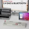 Keychron V6 Max Wireless Custom Mechanical Keyboard, 2.4 GHz Bluetooth 5.1 QMK Full-Size Layout with Hot-swappable Gateron Banana Switch RGB Backlight Compatible with Mac Windows Linux(Hot-swap RGB Gateron Jupiter Red Switch)