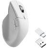 Keychron M6 Wireless All Silent Gaming Optical Mouse, 1000Hz Tri-Mode 2.4 GHz/Bluetooth 5.3/Wired, PixArt 3311 Sensor, 12000 DPI, Magnetic Metal Scroll Wheel for Windows PC/Mac – White(White)