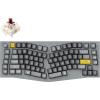 Keychron Q10 Wired Custom Mechanical Keyboard Knob Version, 75% Alice Layout QMK/VIA Programmable Macro with Hot-swappable Gateron G Pro Brown Switch Compatible with Mac Windows Linux (Grey)