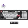 Keychron Q5 HE QMK Wireless Custom Mechanical Keyboard with Knob, 2.4 GHz/Bluetooth/Wired 96% Layout Hot-Swappable Programmable RGB Backlit Gateron Magnetic Switches for Mac Windows, Shell White(Carbon Black)