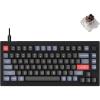 Keychron V1 75% Wired Mechanical Keyboard, QMK/VIA Programmable, Hot-swappable K Pro Brown Switches, Compatible with Mac Windows Linux – Carbon Black(Hot-swap Keychron K Pro Brown Switch)