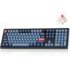 Keychron V6 Max Wireless Custom Mechanical Keyboard, 2.4 GHz Bluetooth QMK Full-Size Layout RGB with Hot-swappable Gateron Brown Switch Compatible with Mac Windows Linux(Hot-swap Gateron Jupiter Red Switch)
