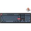 Keychron V6 Max Wireless Custom Mechanical Keyboard, 2.4 GHz Bluetooth QMK Full-Size Layout RGB with Hot-swappable Gateron Brown Switch Compatible with Mac Windows Linux(Hot-swap Keychron K Pro Silent Red Switch)