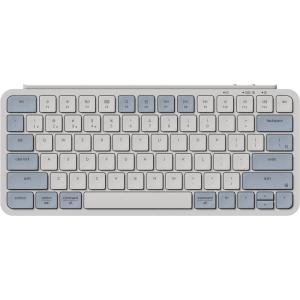Keychron B1 Pro Ultra-Slim Wireless ZMK Custom Keyboard, Programmable Bluetooth/2.4 G/Wired Lightweight with 1200-Hour Long Battery Life Quiet Key for Mac/Windows – Space Gray(Retro Blue)