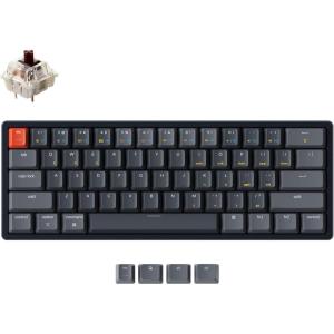 Keychron K12 60% Layout RGB Hot-Swappable Bluetooth Wireless/USB Wired Mechanical Keyboard with Gateron G Pro Brown Switch Aluminum Frame, Compact 61-Key Computer Keyboard Compatible with Mac Windows(Gateron G Pro Brown Switch)