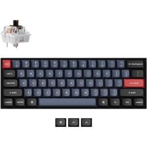 Keychron K12 Pro Custom Wireless/Wired Mechanical Keyboard QMK/VIA Programmable Macro with Hot-Swappable K Pro Red Switch 60% Compact Layout RGB Backlit Compatible with Mac Windows Linux(Keychron K Pro Brown Switch)