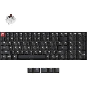 Keychron K4 96% Layout 100 Keys Wireless Bluetooth 5.1/Wired USB Mechanical Gaming Keyboard with Gateron G Pro Brown Switch White LED Backlight N-Key Rollover for Mac Windows PC-Version 2(Hot-swappable Keychron Super Brown Switch)