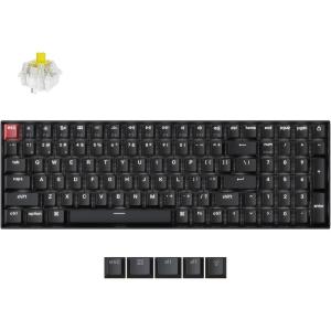 Keychron K4 96% Layout 100 Keys Wireless Bluetooth 5.1/Wired USB Mechanical Gaming Keyboard with Gateron G Pro Brown Switch White LED Backlight N-Key Rollover for Mac Windows PC-Version 2(Hot-swappable Keychron Super Banana Switch)