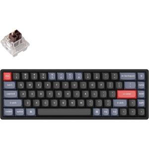 Keychron K6 Pro Wireless Custom Mechanical Keyboard, QMK/Launcher Programmable Macro, Hot-Swappable Keychron K Pro Brown Switch, 65% Layout Aluminum RGB Backlit Office Keyboard for Mac Windows Linux(RGB Backlight Aluminum Frame B)