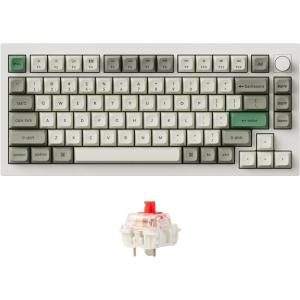 Keychron Q1 Max RGB QMK/VIA Custom Mechanical Keyboard, Full Metal Programmable Knob 2.4 GHz/Bluetooth/Wired Keyboard with Hot-Swappable Gateron Jupiter Red Switch for Mac Windows Linux – White(Red Switch)