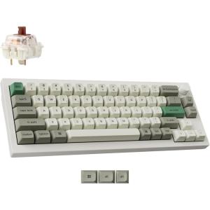 Keychron Q2 Max Wireless Custom Mechanical Gaming Keyboard, QMK/VIA Programmable Knob 2.4 GHz/Bluetooth 5.1/Wired, 65% Compact RGB Hot-Swap with Gateron Brown Switch for Mac Windows Linux – White(Gateron Jupiter Brown Switch-White)
