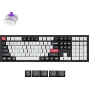 Keychron Q6 HE Wireless Custom Mechanical 100% Full Keyboard, 2.4 GHz/Bluetooth/Wired QMK Rapid Trigger Hot-Swappable Programmable Gateron Double-Rail Magnetic Switches for Mac Windows, Carbon Black(Carbon Black)