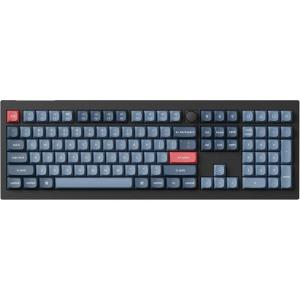 Keychron V6 Max Fullsize Custom Wirless Mechanical Keyboard, 2.4 GHz/Bluetooth/Wired 3-Mode RGB Backlight QMK/VIA Programmable Macro, Hot-Swap Gateron Jupiter Brown Switch PBT Keycaps for Mac Windows(Red Switch)