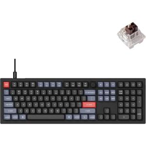 Keychron V6 Wired Custom Mechanical Keyboard Knob Version, Full-Size QMK/VIA Programmable Macro with Hot-swappable Keychron K Pro Red Switch Compatible with Mac Windows Linux Black (Non-Transparent)(Hot-swap Keychron K Pro Brown Switch)
