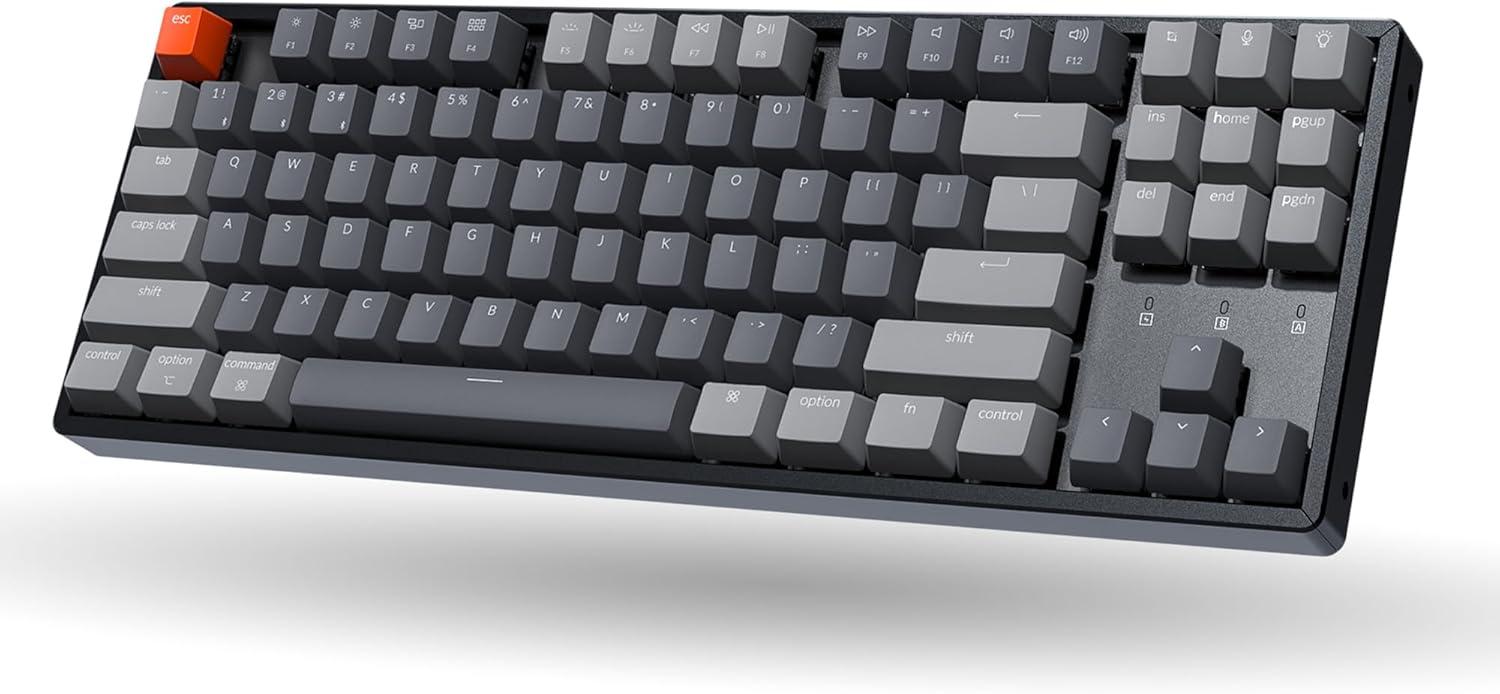 imageKeychron K8 87 Keys Wireless Mechanical Keyboard 80 Layout Bluetooth TKL Tenkeyless RGB Backlight with Gateron G Pro Brown Switch Aluminum Frame USBC Wired Gaming Keyboard for Mac WindowsGateron Brown Switch