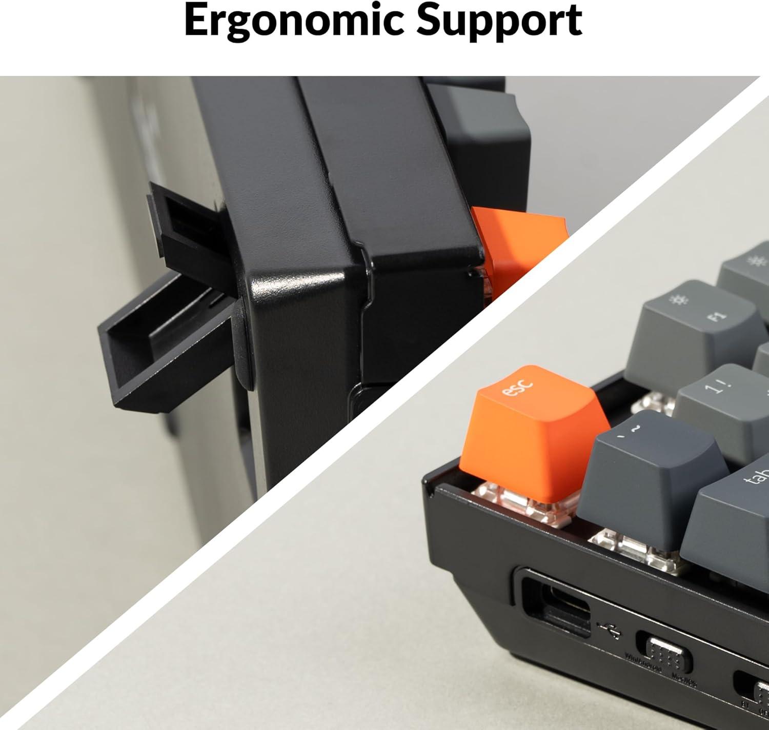 imageKeychron K8 Tenkeyless Wireless Mechanical Keyboard for Mac White Backlight Bluetooth Multitasking TypeC Wired Gaming Keyboard for Windows with Brown SwitchKeychron Super Brown Switch