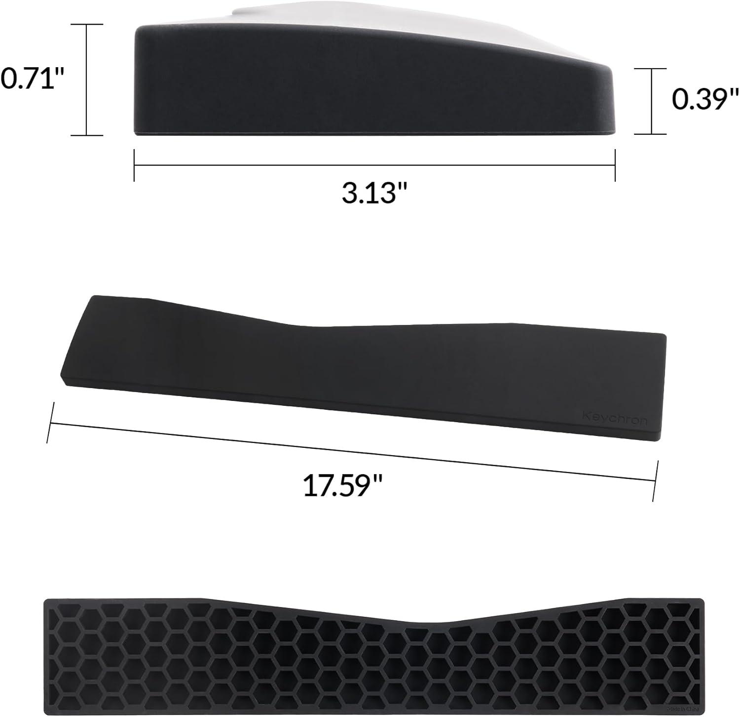 imageSilicone Wrist Rest for Keychron K10 Pro K10 Max K10 HE Q6 Q6 Pro Q6 Max Q6 HE V6 V6 Max 176quot NonSlip Palm Rest 100 FullSized Mechanical Keyboards Support with Typing Pain ReliefBlack