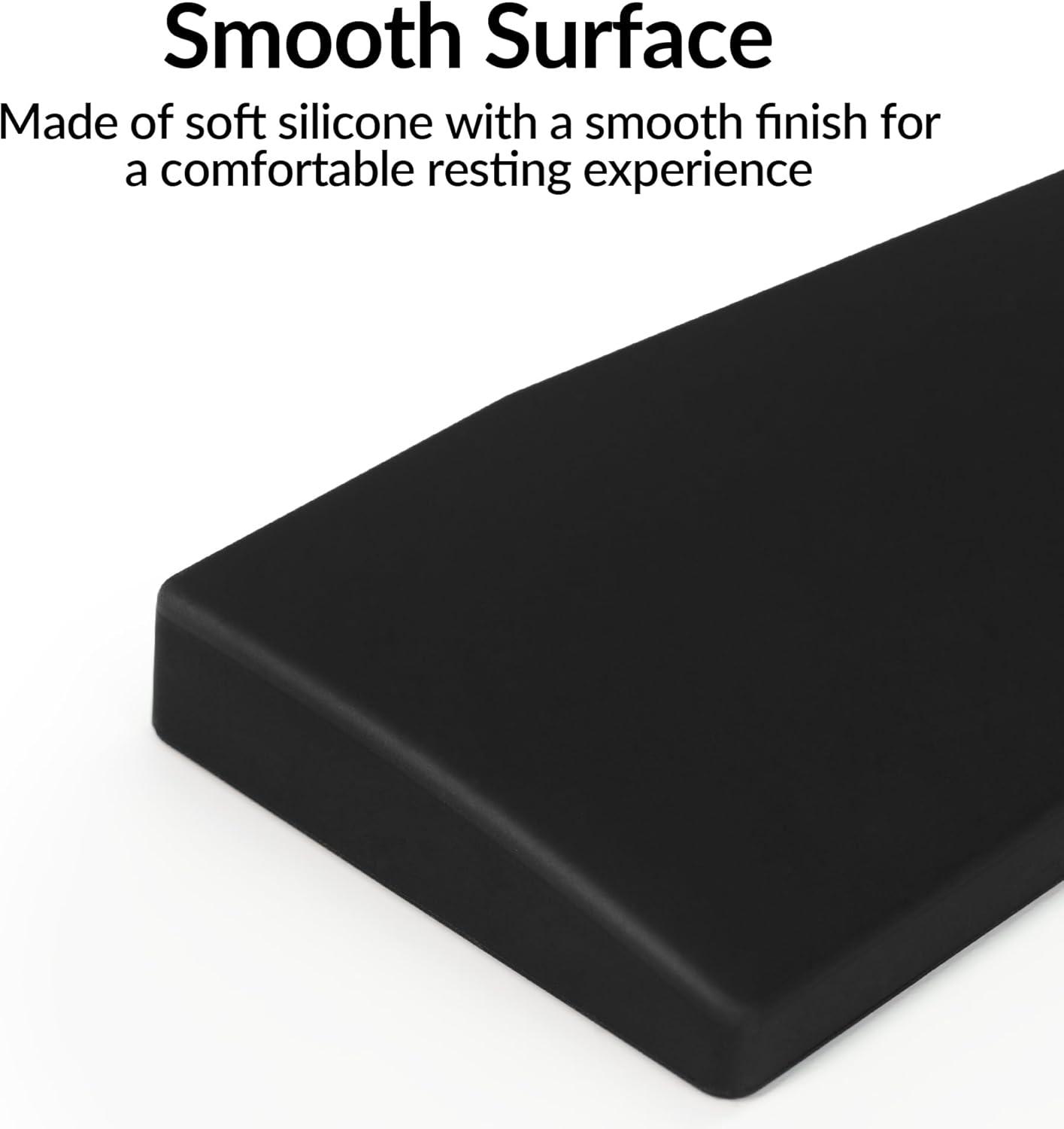 imageSilicone Wrist Rest for Keychron K10 Pro K10 Max K10 HE Q6 Q6 Pro Q6 Max Q6 HE V6 V6 Max 176quot NonSlip Palm Rest 100 FullSized Mechanical Keyboards Support with Typing Pain ReliefBlack