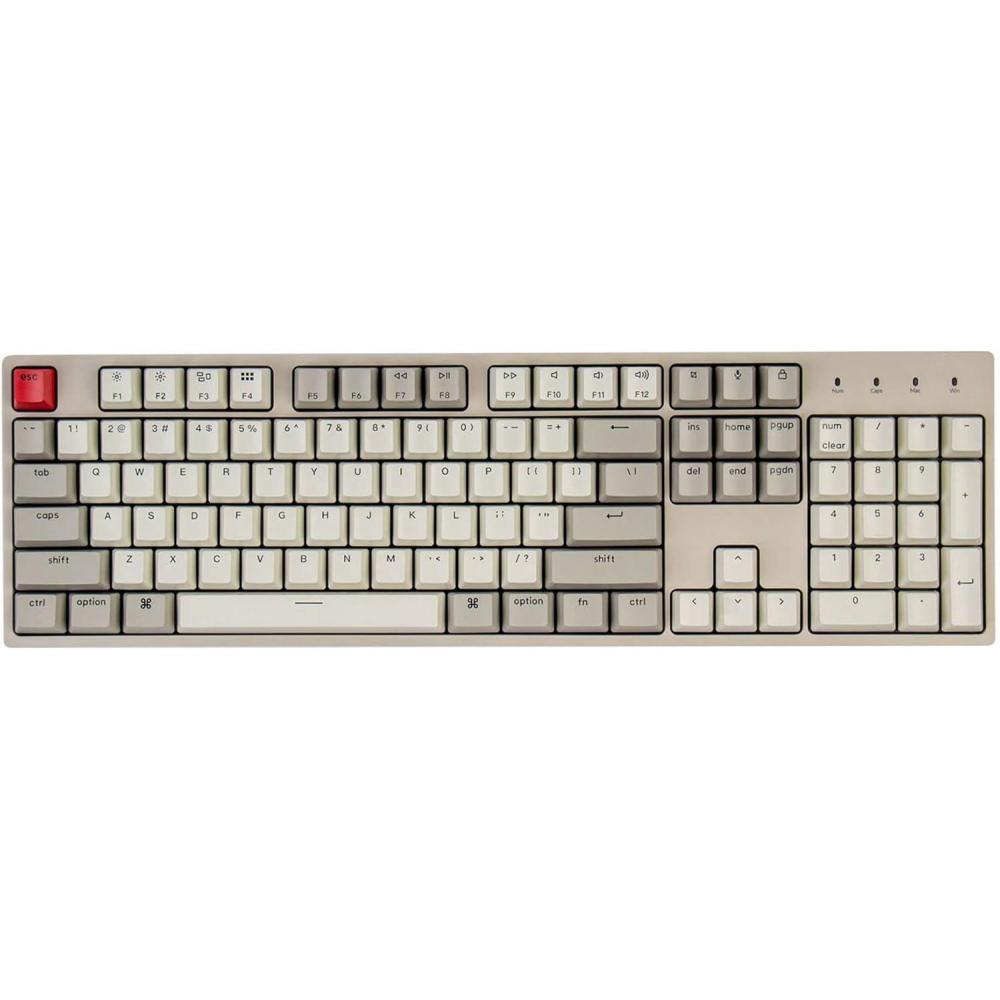 imageKeychron C2 Full Size Hotswappable Wired Mechanical Keyboard Compatible with Mac Keychron Brown Switch 104 Keys ABS Retro Color Keycaps Gaming Keyboard for Windows USBC TypeC Braid CableHotswap Keychron Brown Switch