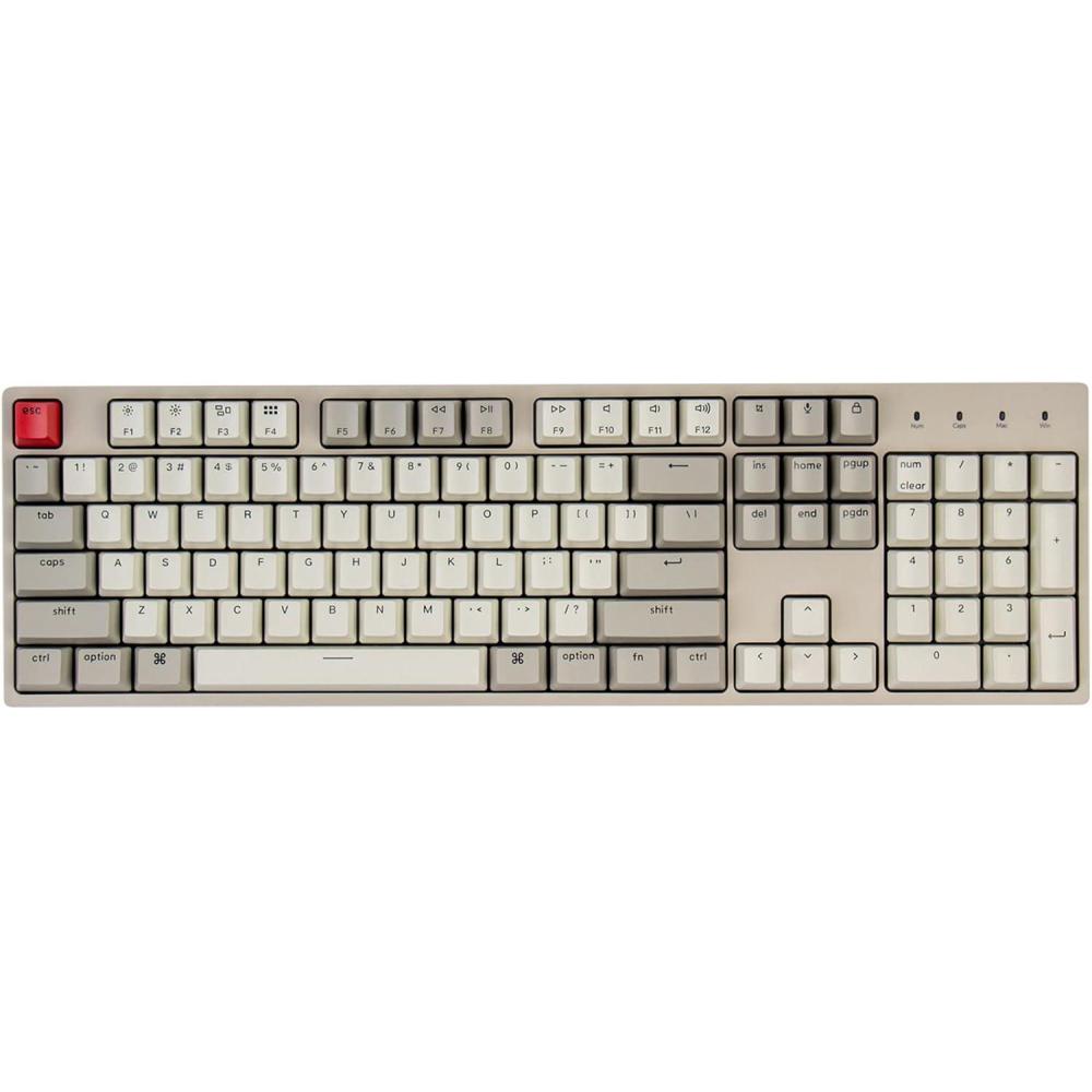imageKeychron C2 Full Size Wired Mechanical Keyboard Compatible with Mac Keychron Brown Switch 104 Keys ABS Retro Color Keycaps Gaming Keyboard for Windows USBC TypeC Braid CableKeychron Brown Switch