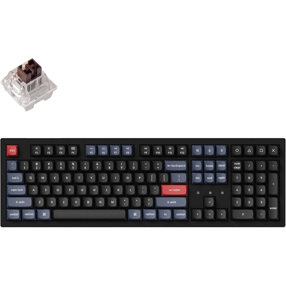 imageKeychron K10 Pro Wireless Custom Mechanical Keyboard FullSize QMKVIA Programmable BluetoothWired White Backlight with Hotswappable Keychron K Pro Red Switch Compatible with Mac Windows LinuxHotswap Keychron K Pro Brown Switch