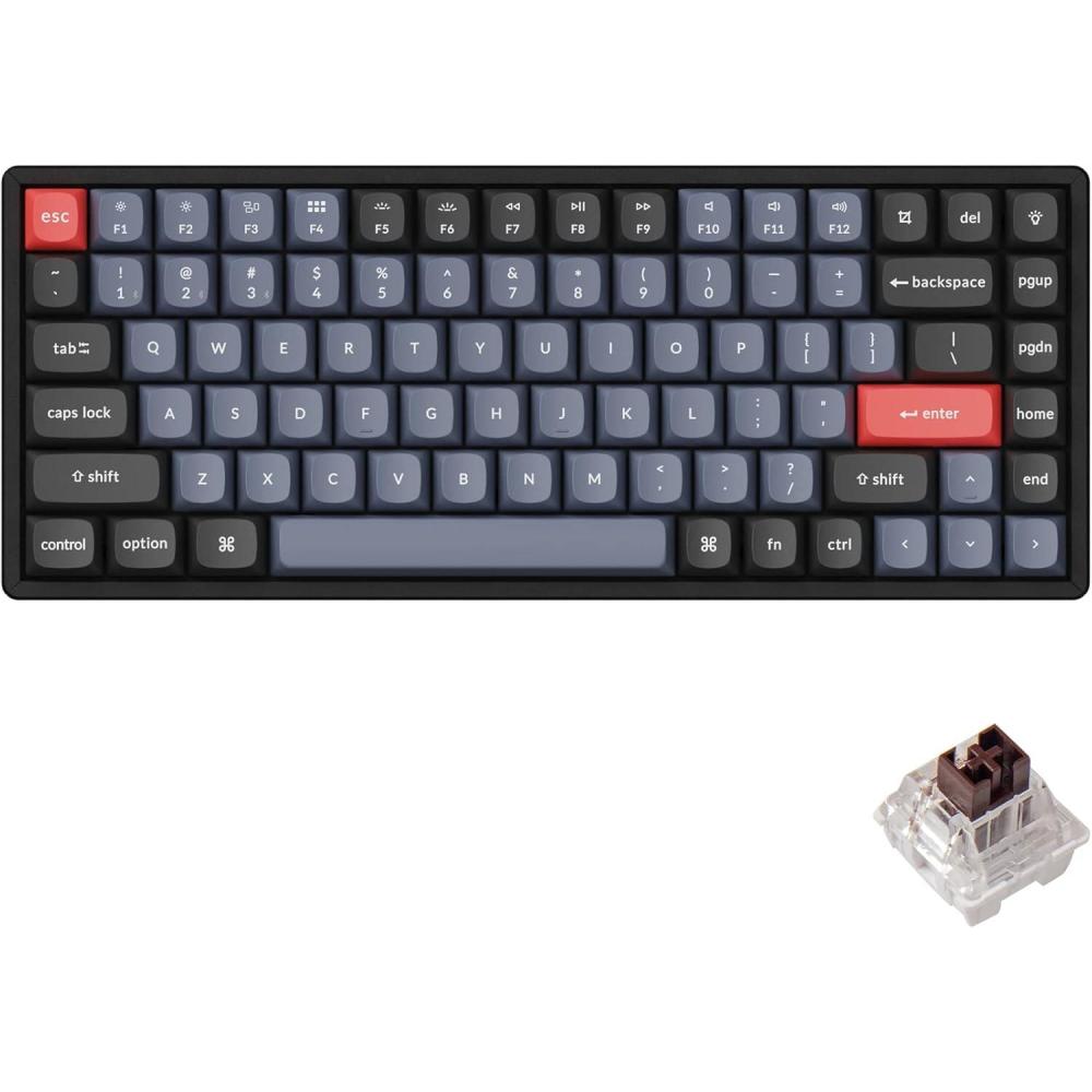 imageKeychron K2 Pro Wireless ampamp Wired RGB Custom Mechanical Keyboard with Hotswappable K Pro Red Switch QMKVIA Programmable Macro 75 Layout Aluminum Frame Keyboard for Mac Windows LinuxK Pro Brown Switch