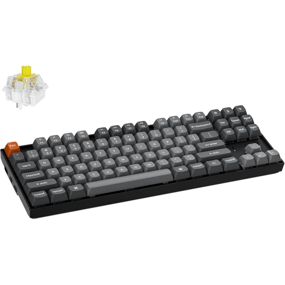 imageKeychron K8 Max Wireless Mechanical Gaming Keyboard TKL Layout QMK 24 GHzBluetooth 51Wired TriMode Connection RGB with Keychron Super Brown Switch Compatible with Mac Windows LinuxKeychron Super Banana Switch