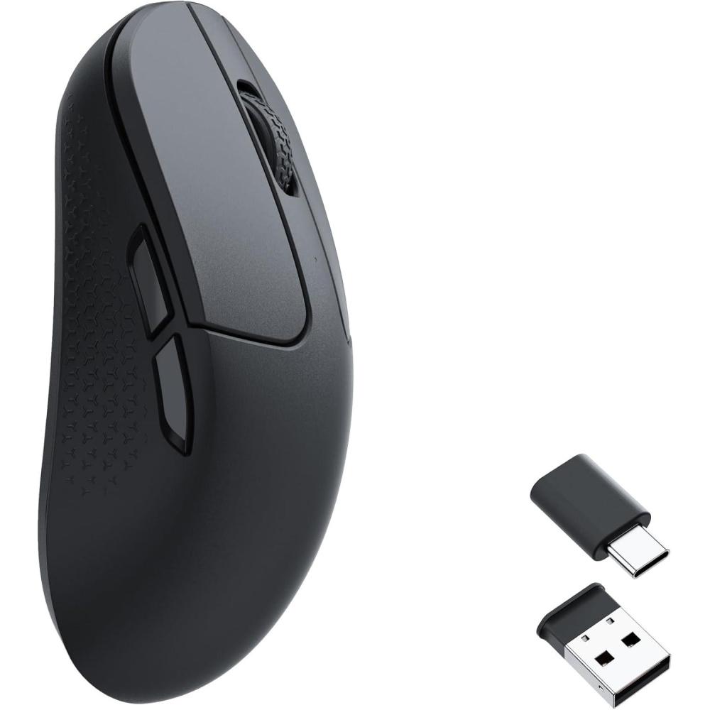 imageKeychron M3 Mini Wireless Optical Mouse Bluetooth 5124 GHzWired Gaming Mouse Programmable PixArt 3395 Sensor with up to 26000 DPI 650 IPS Lightweight Ergonomic for Windows Mac Linux  BlackBlack