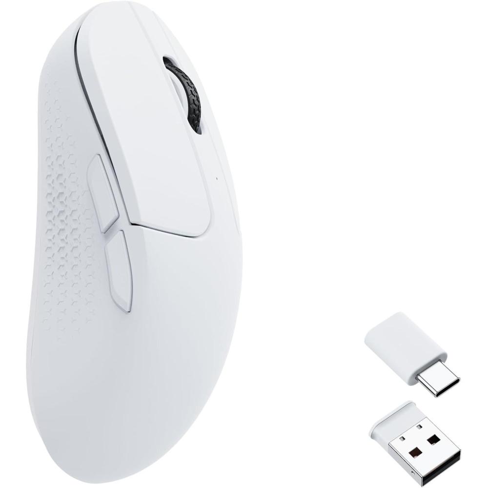 imageKeychron M3 Mini Wireless Optical Mouse Bluetooth 5124 GHzWired Gaming Mouse Programmable PixArt 3395 Sensor with up to 26000 DPI 650 IPS Lightweight Ergonomic for Windows Mac Linux  BlackWhite